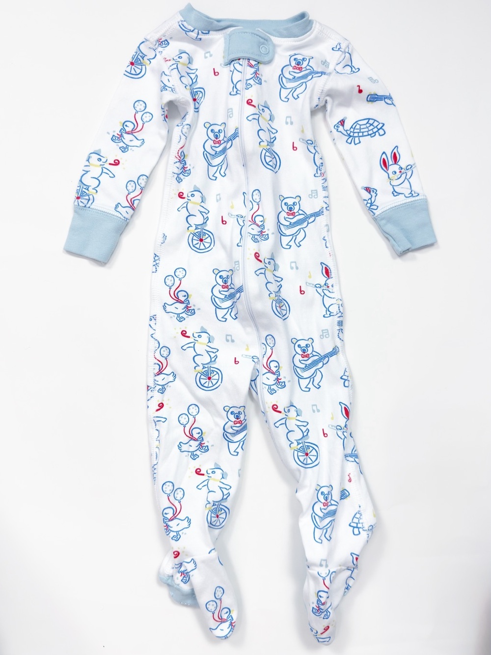 The Beaufort Bonnet Company Knox's Night Night Footed Pajama In Rowdy Revelers